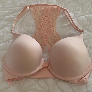 Victoria Secret Elegant Lace Back Pink Bra